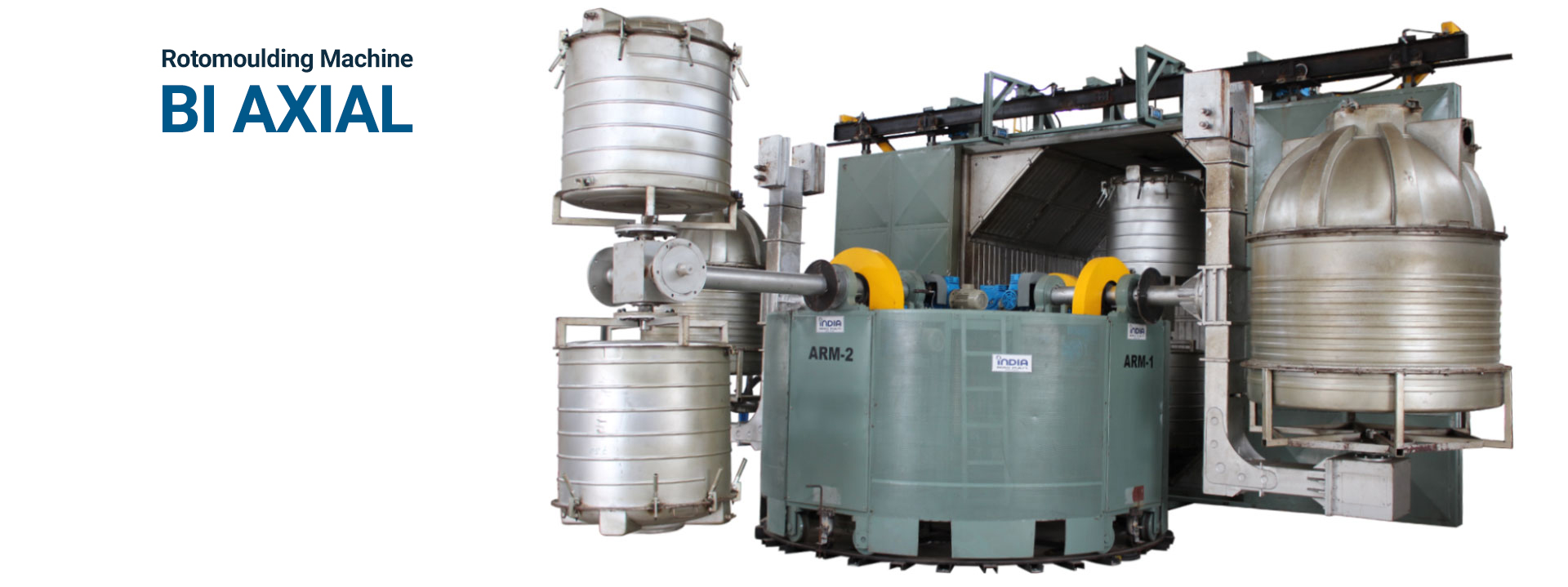 Bi Axial Rotomoulding Machine Manuafcturer & Exporter in India Bi Axial Rotomoulding Machine Bi Axial Rotomoulding Machine